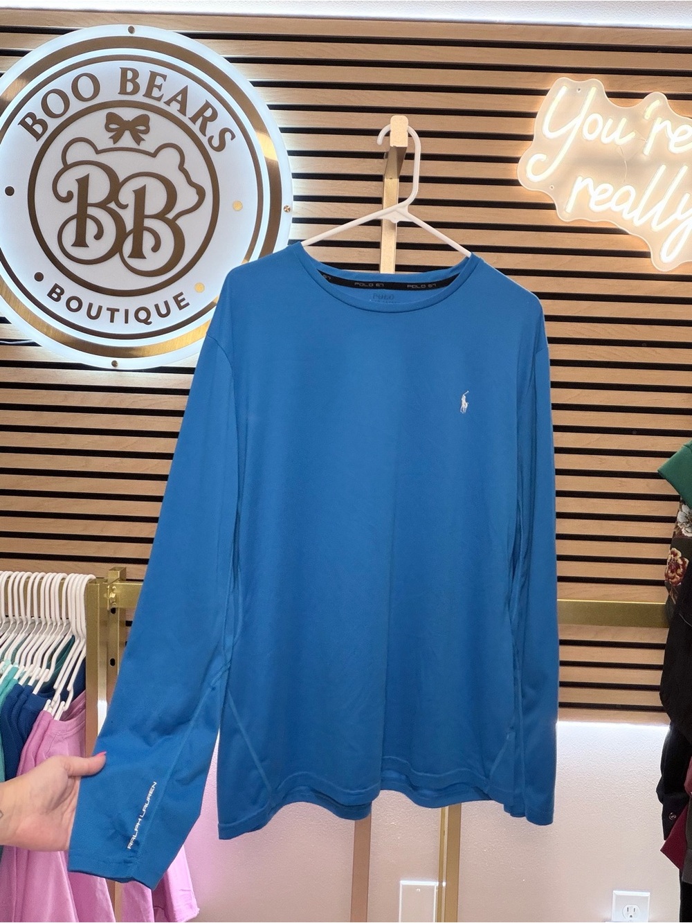 Polo by Ralph Lauren Long-Sleeve Crewneck Shirt - Royal Blue